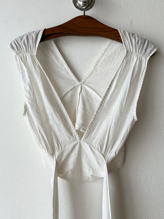 Cotton linen handmade vest