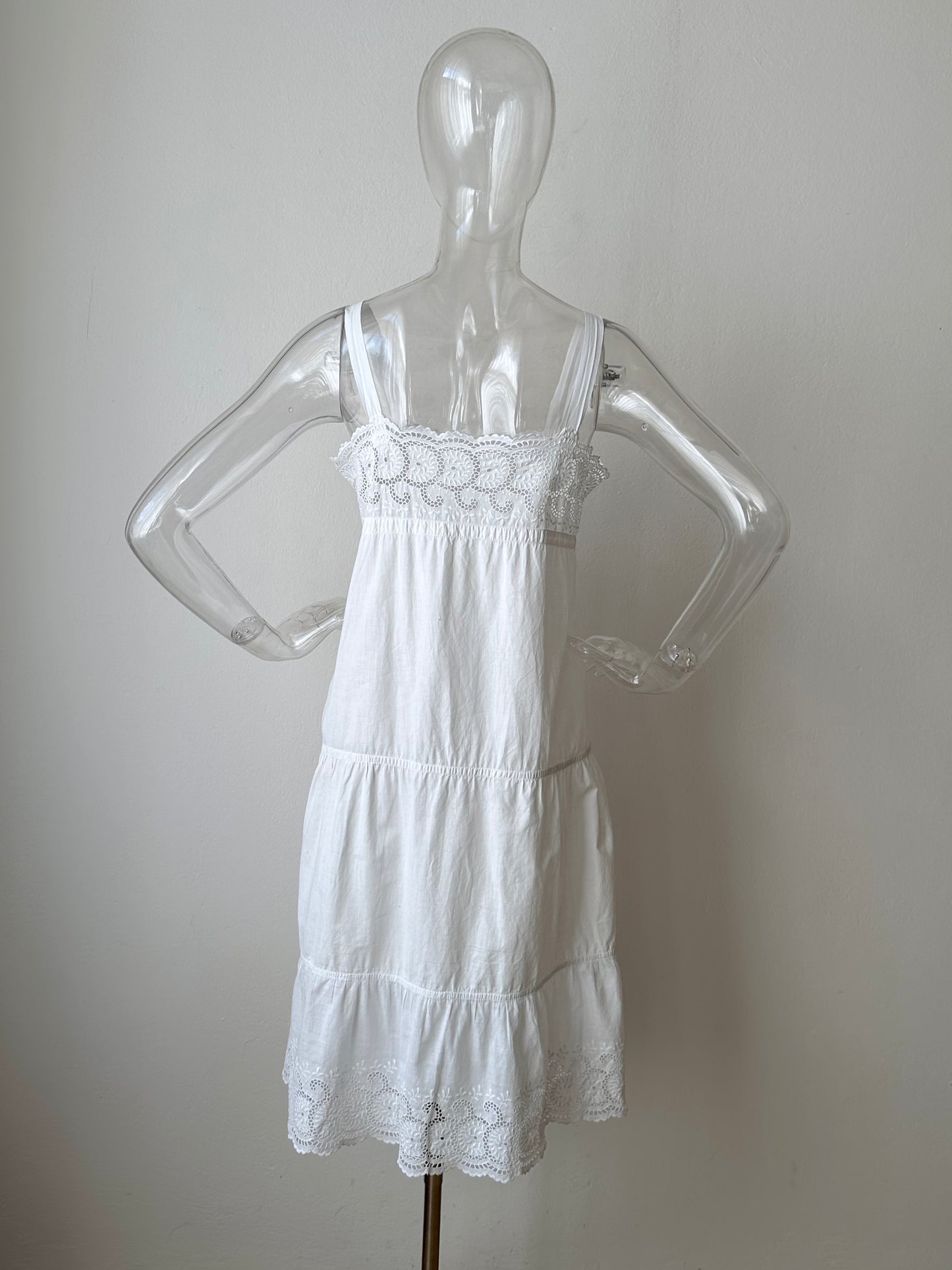 Antique cotton lace cami dress