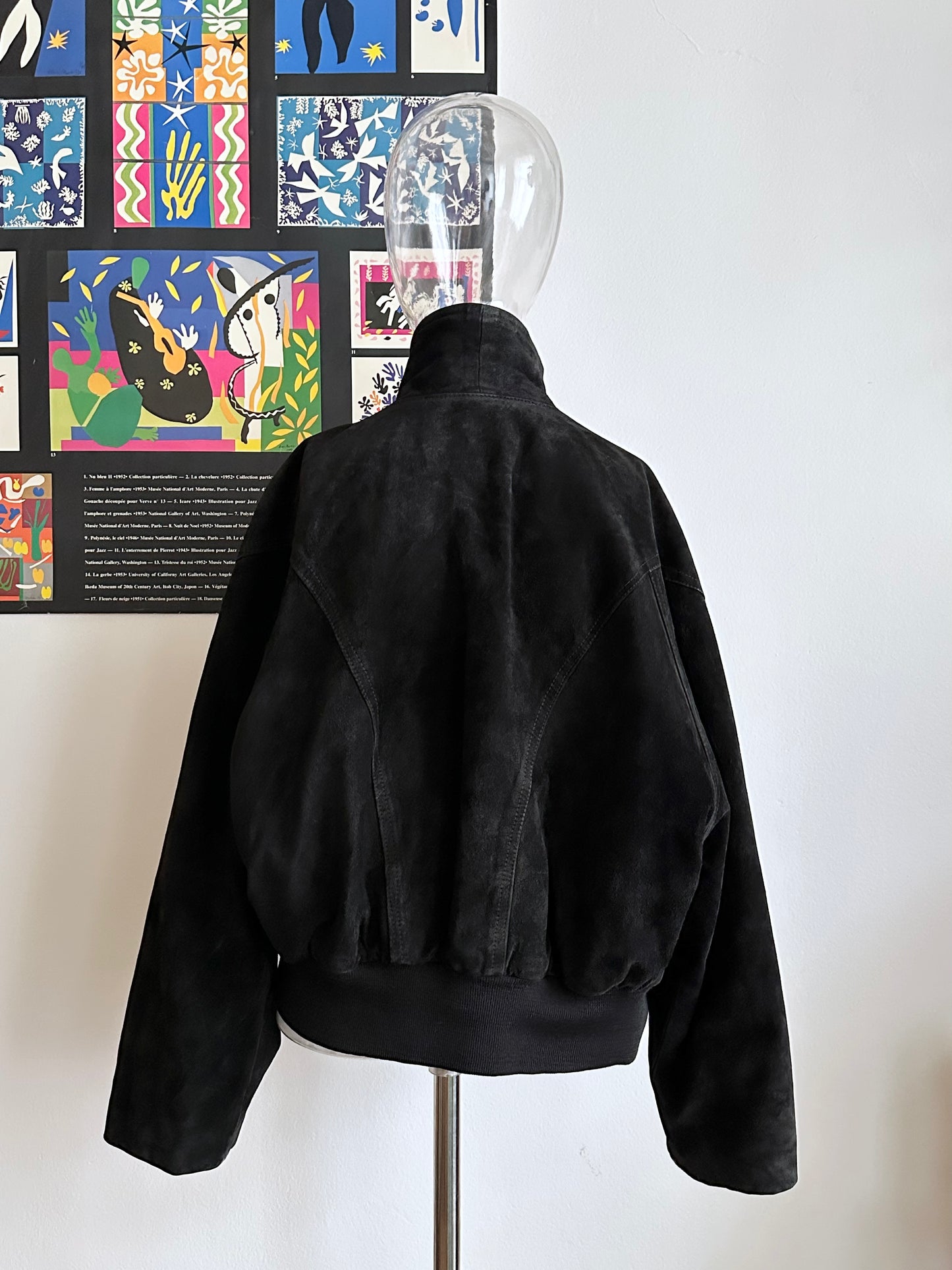 Black suede bikers blouson