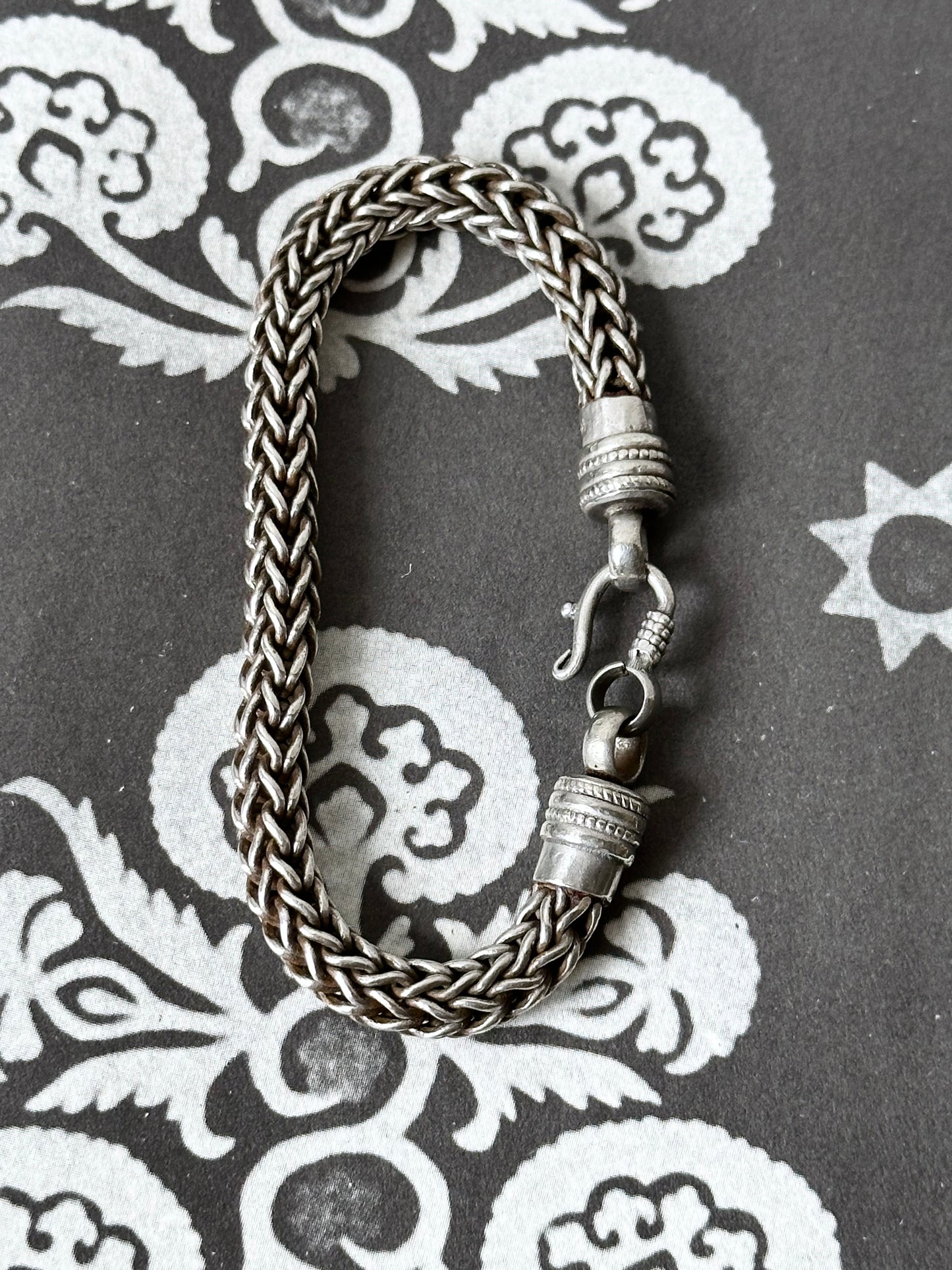 vintage Indian silver braid bracelet