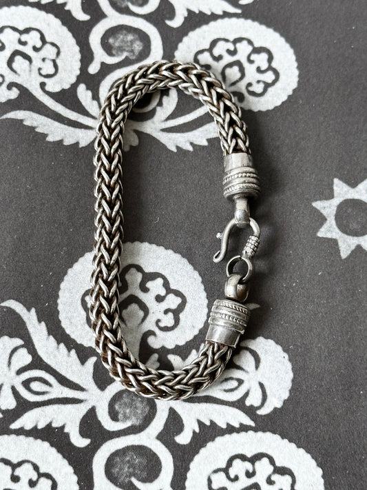 vintage Indian silver braid bracelet