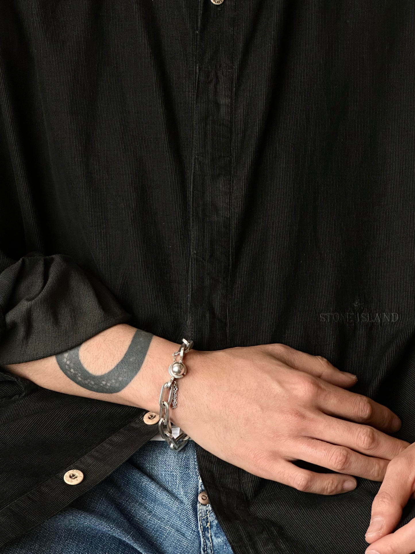Gaëtan de Percin silver bracelet 60s vintage France Hermes crab 800 stamp sterling jewellery エルメス ジュエリー ヴィンテージ シルバーブレスレット シルバージュエリー 