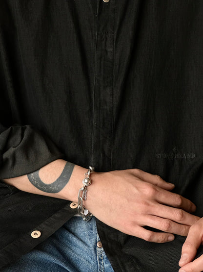 Gaëtan de Percin silver bracelet 60s vintage France Hermes crab 800 stamp sterling jewellery エルメス ジュエリー ヴィンテージ シルバーブレスレット シルバージュエリー 