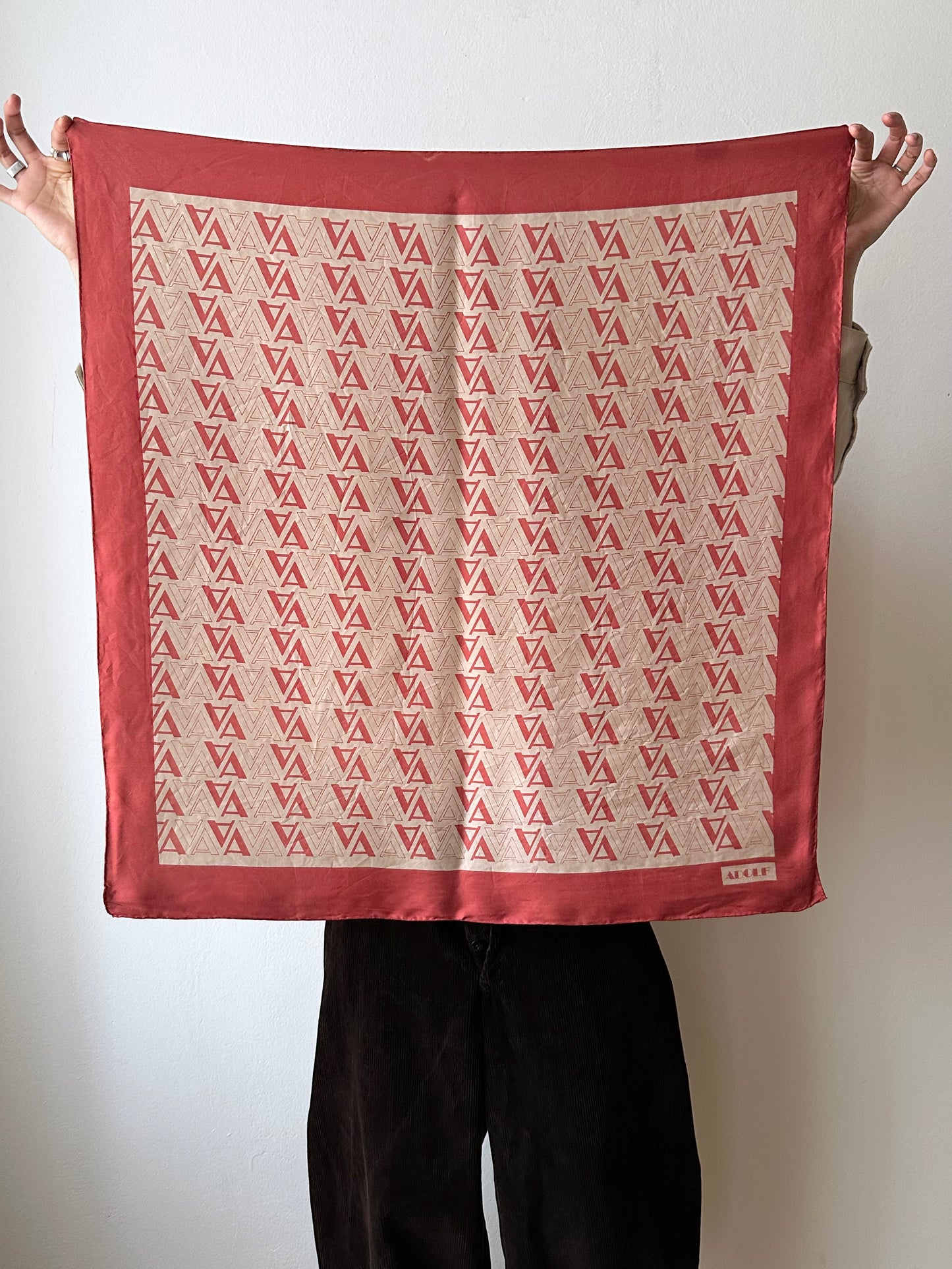 "A" silk scarf Italy