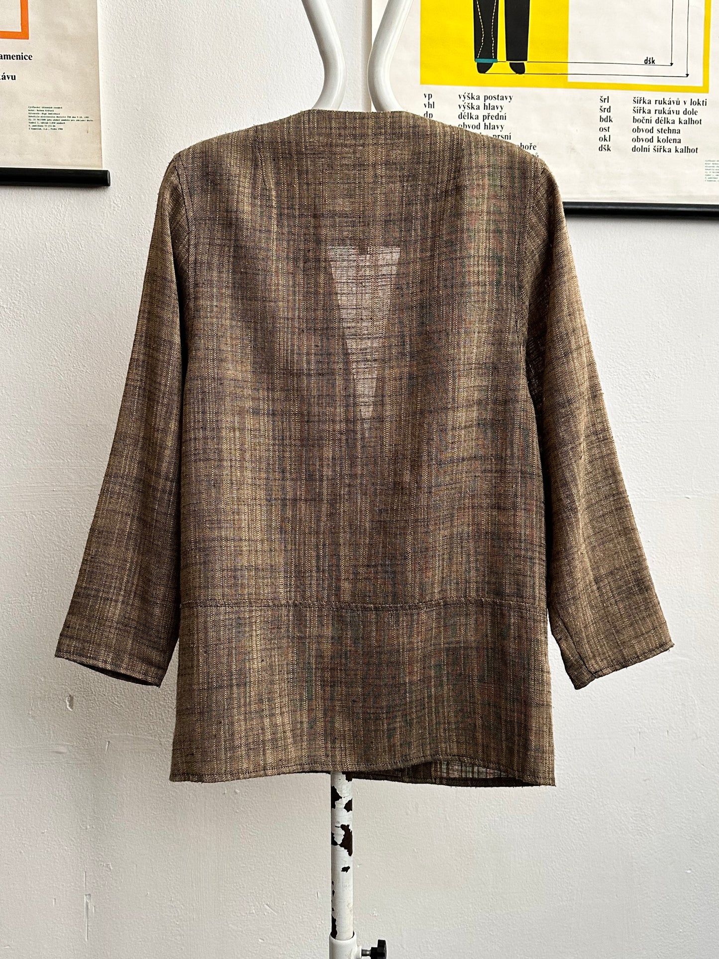 90s linen blend jacket