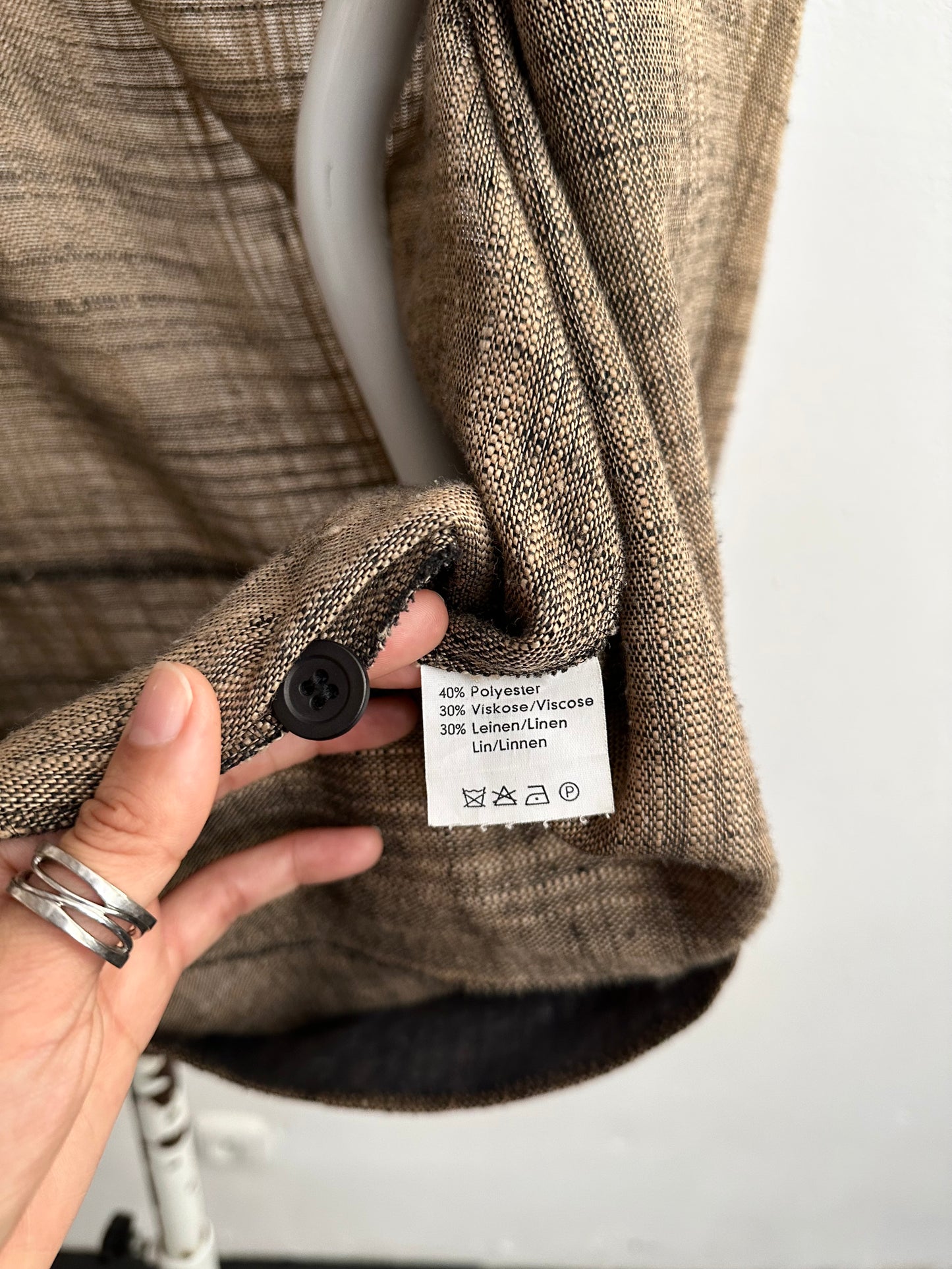 90s linen blend jacket