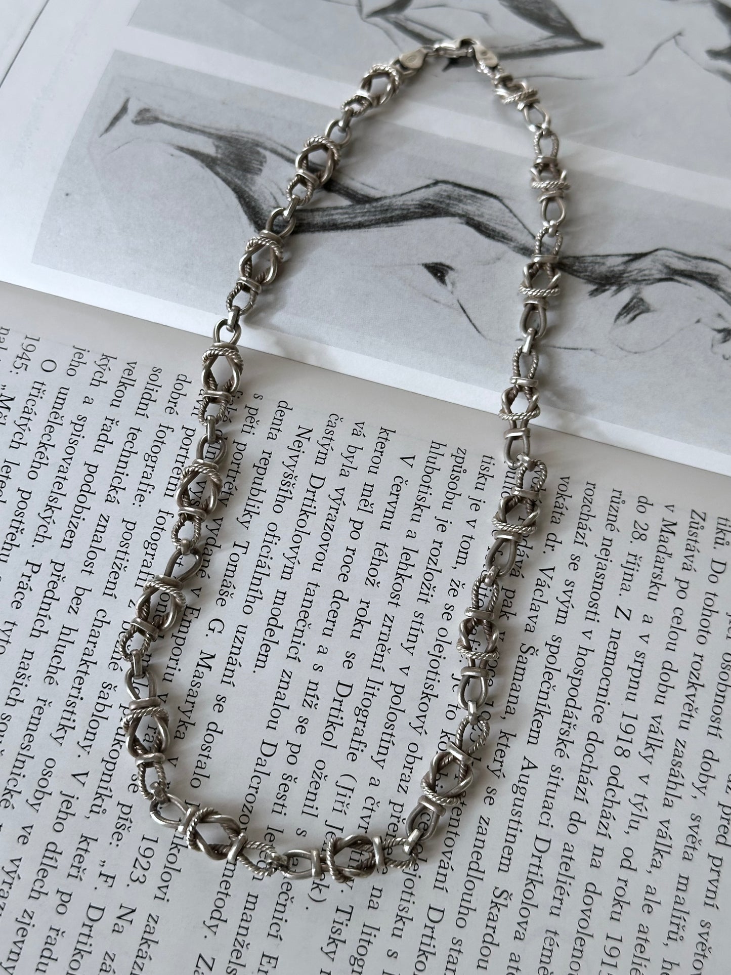 Italy 925 rope knot necklace