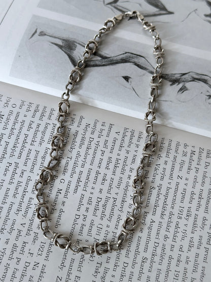 Italy 925 rope knot necklace