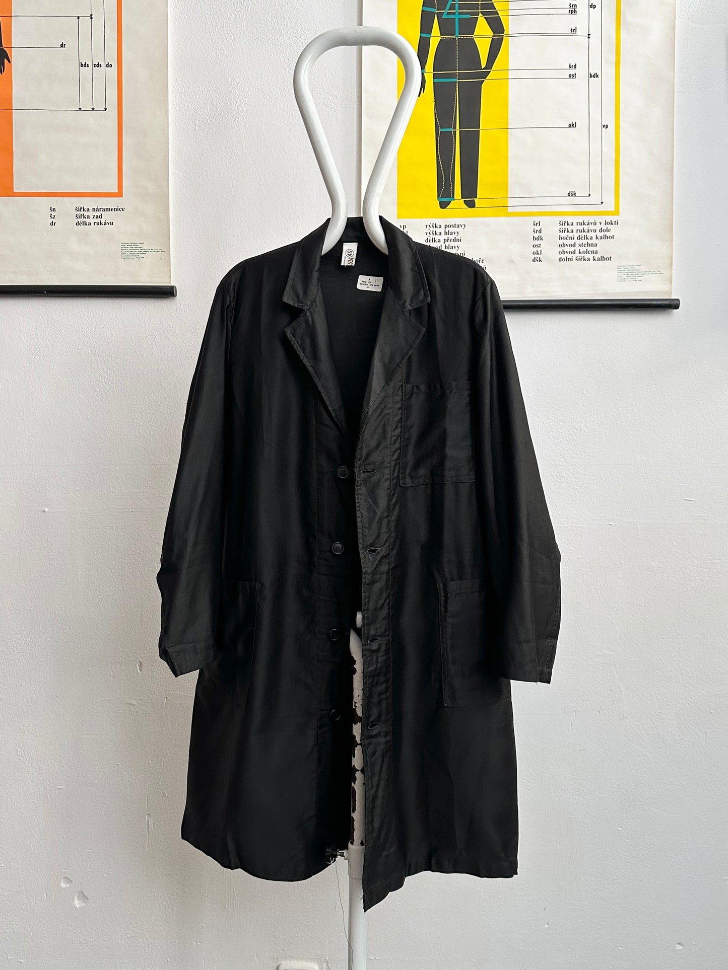 60s deadstock cotton satin work jacket