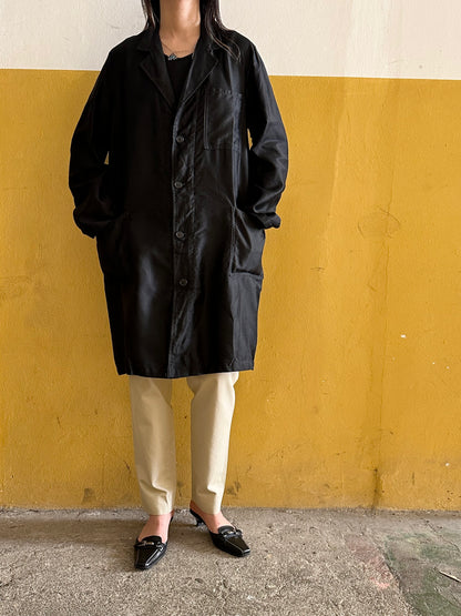 60s deadstock cotton satin work jacket