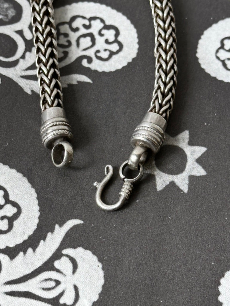 vintage Indian silver braid bracelet