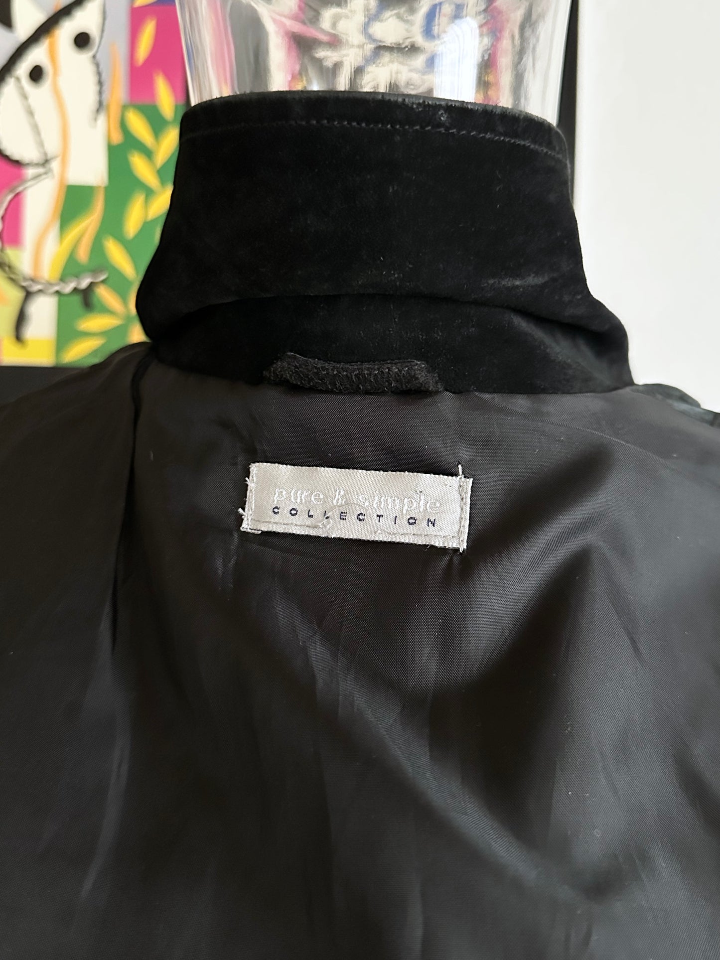 Black suede zip shirt jacket