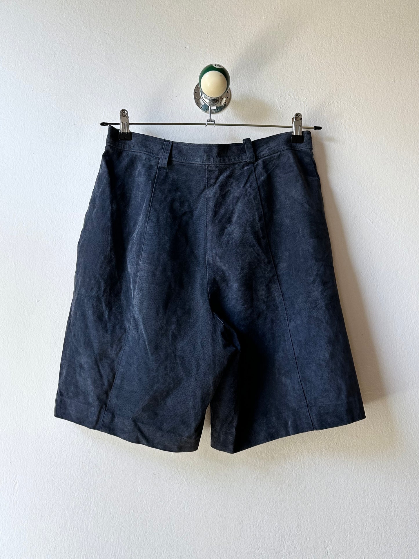 Navy suede shorts W29-30