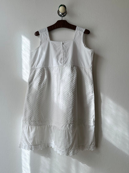 Edwardian cotton piqué matelassé chemise