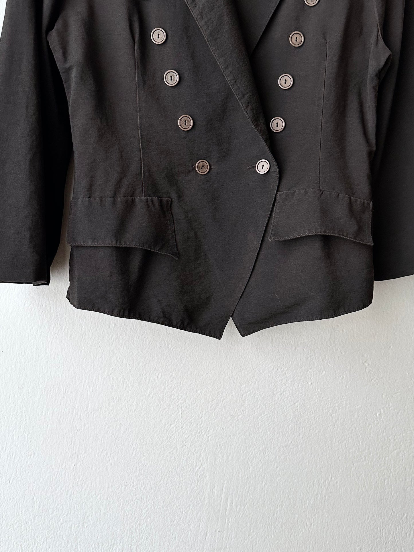 dyed double buttons blouse