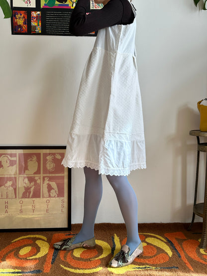 Edwardian cotton piqué matelassé chemise