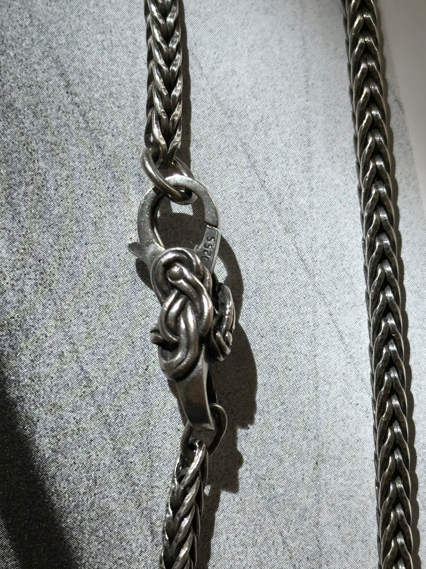 Danish silver foxtail chain necklace