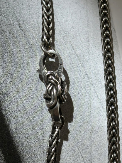 Danish silver foxtail chain necklace