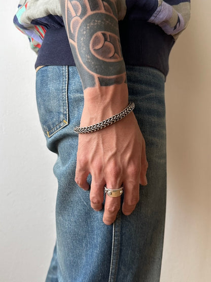 vintage Indian silver braid bracelet