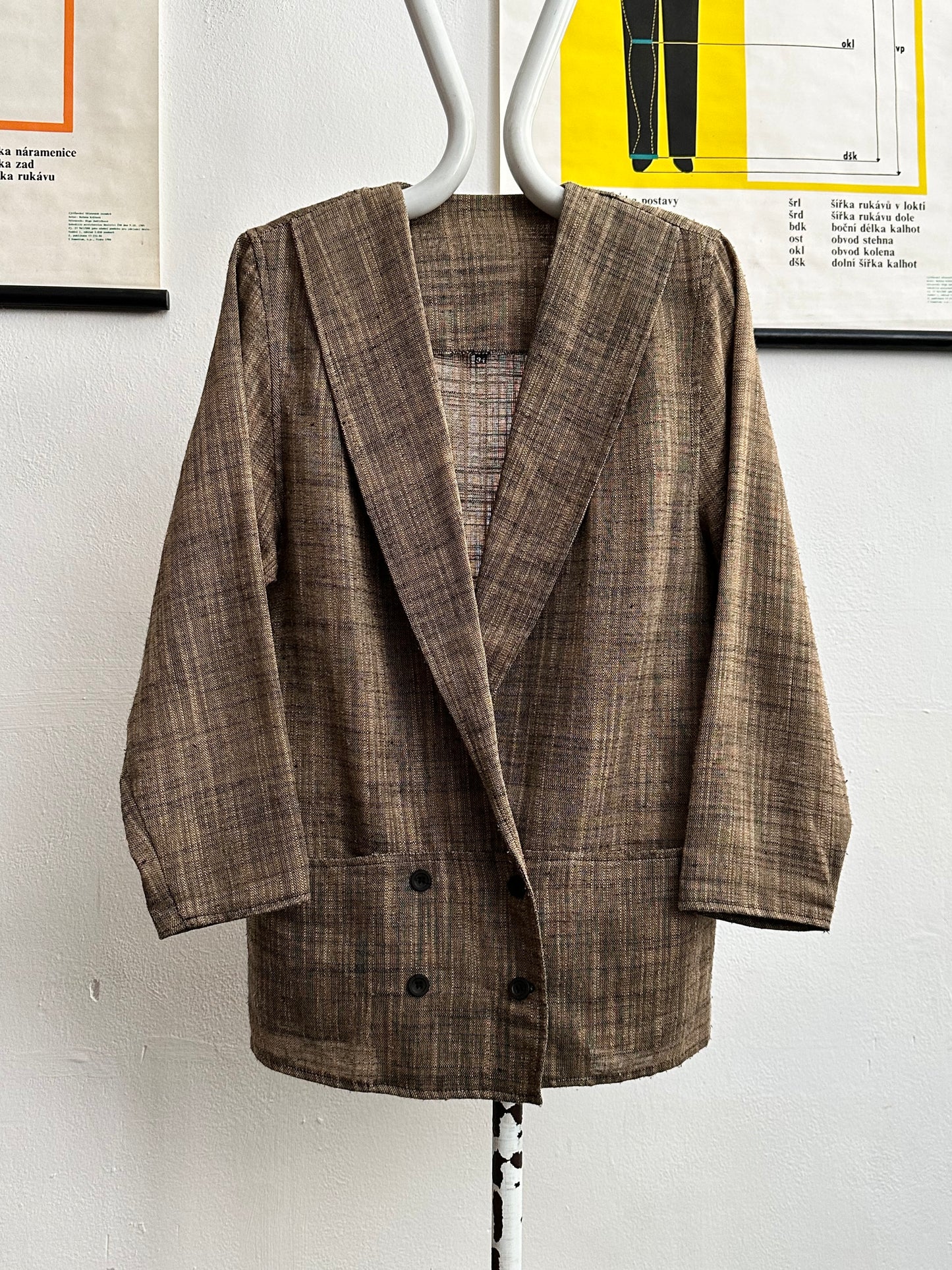 90s linen blend jacket