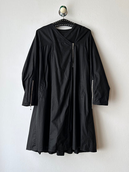 German black zip coat