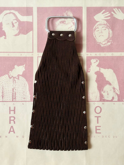 suede mesh wine bag