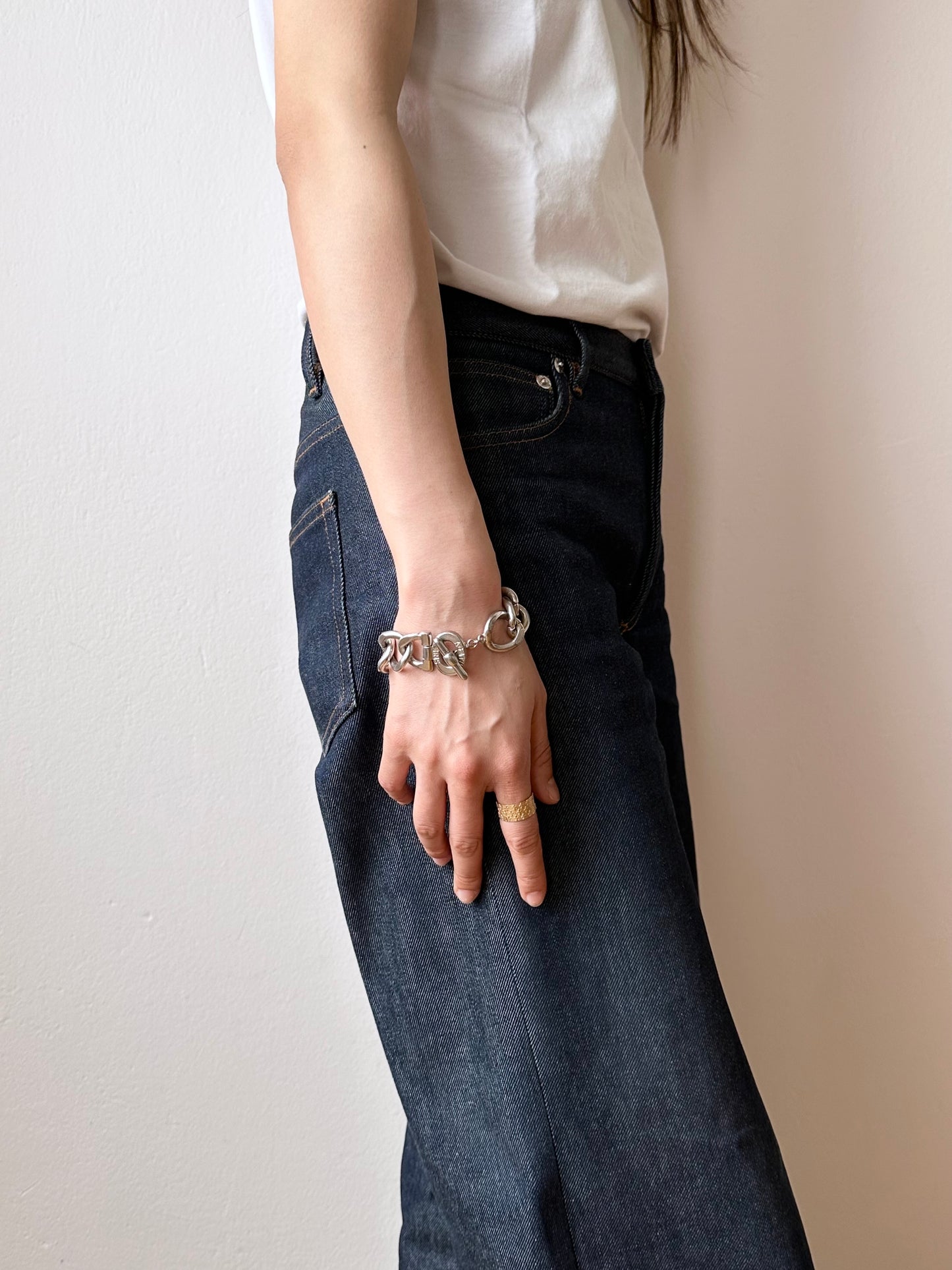 Agatha Paris metal curb chain bracelet