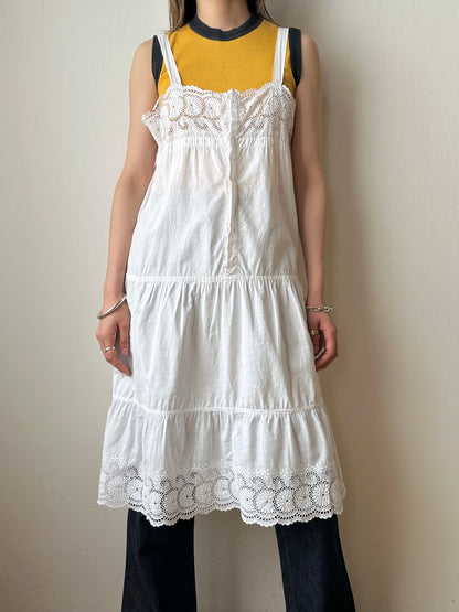 Antique cotton lace cami dress