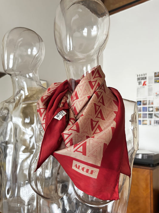 "A" silk scarf Italy