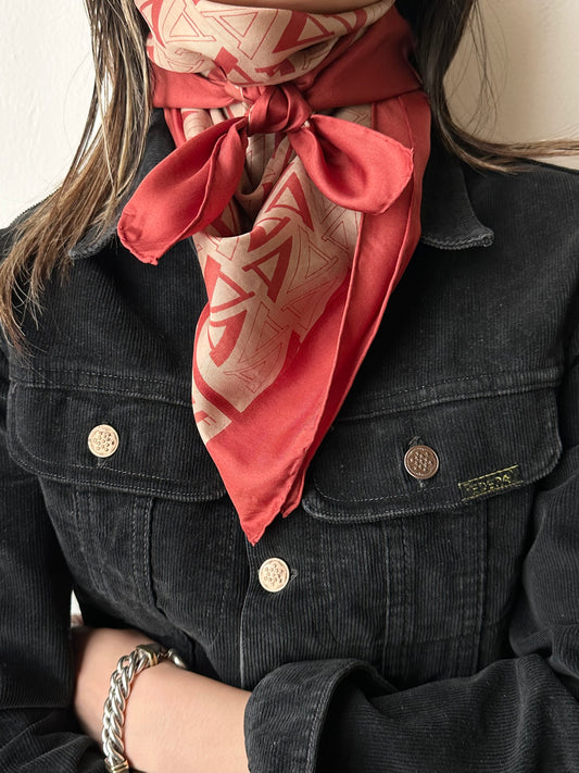 "A" silk scarf Italy