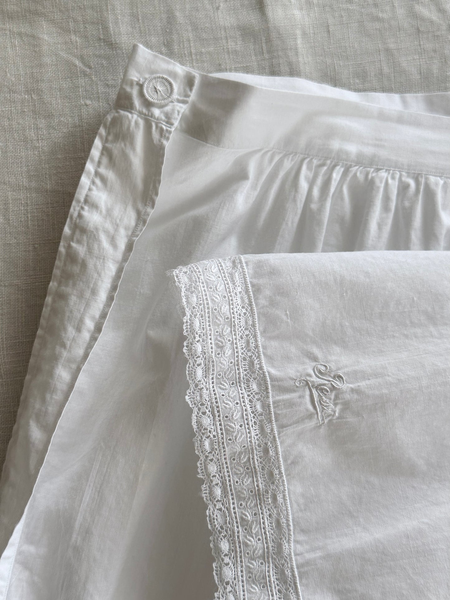 Antique cotton drawers