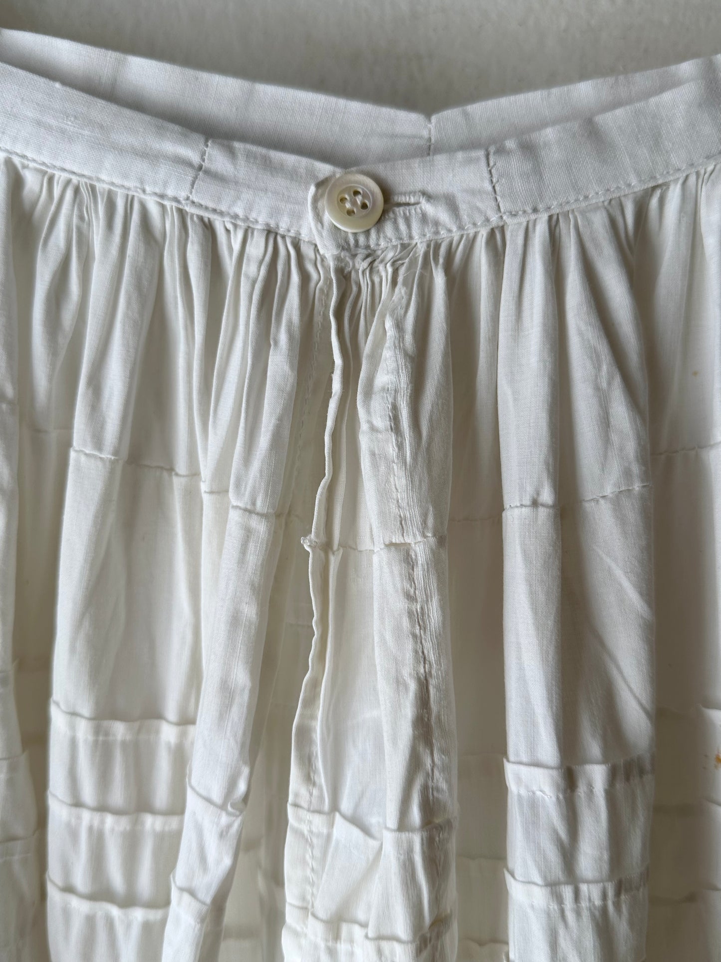 Edwardian lace cotton petticoat W26