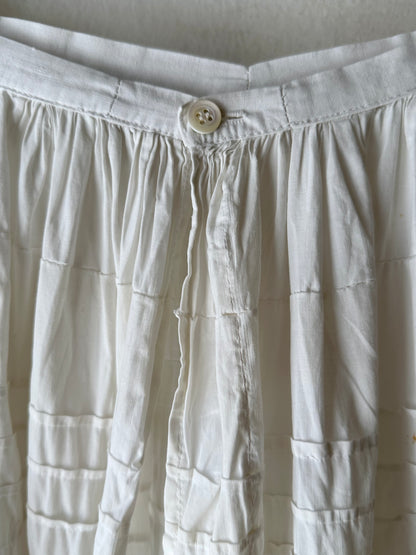 Edwardian lace cotton petticoat W26