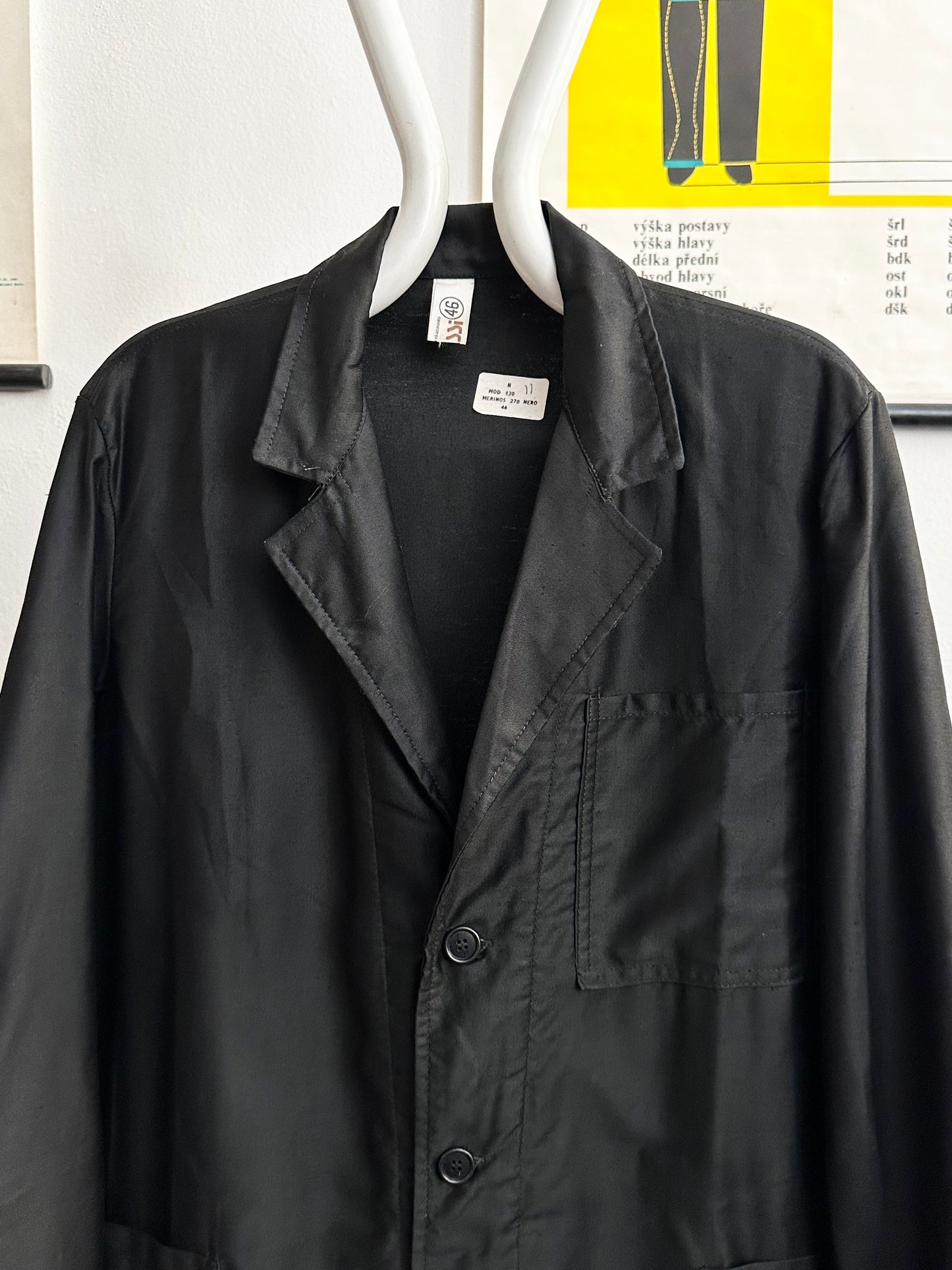 60s deadstock cotton satin work jacket
