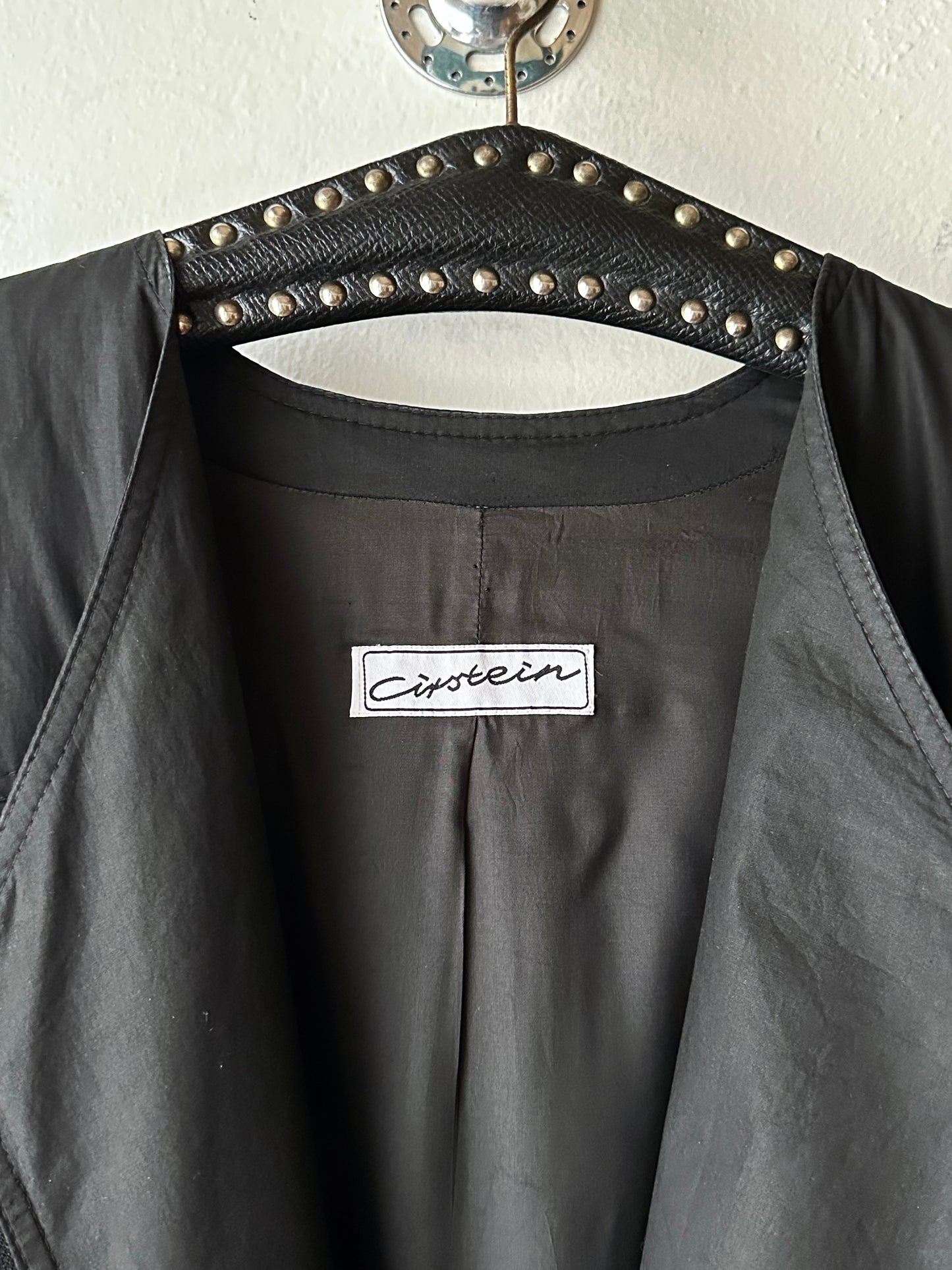 German black zip coat