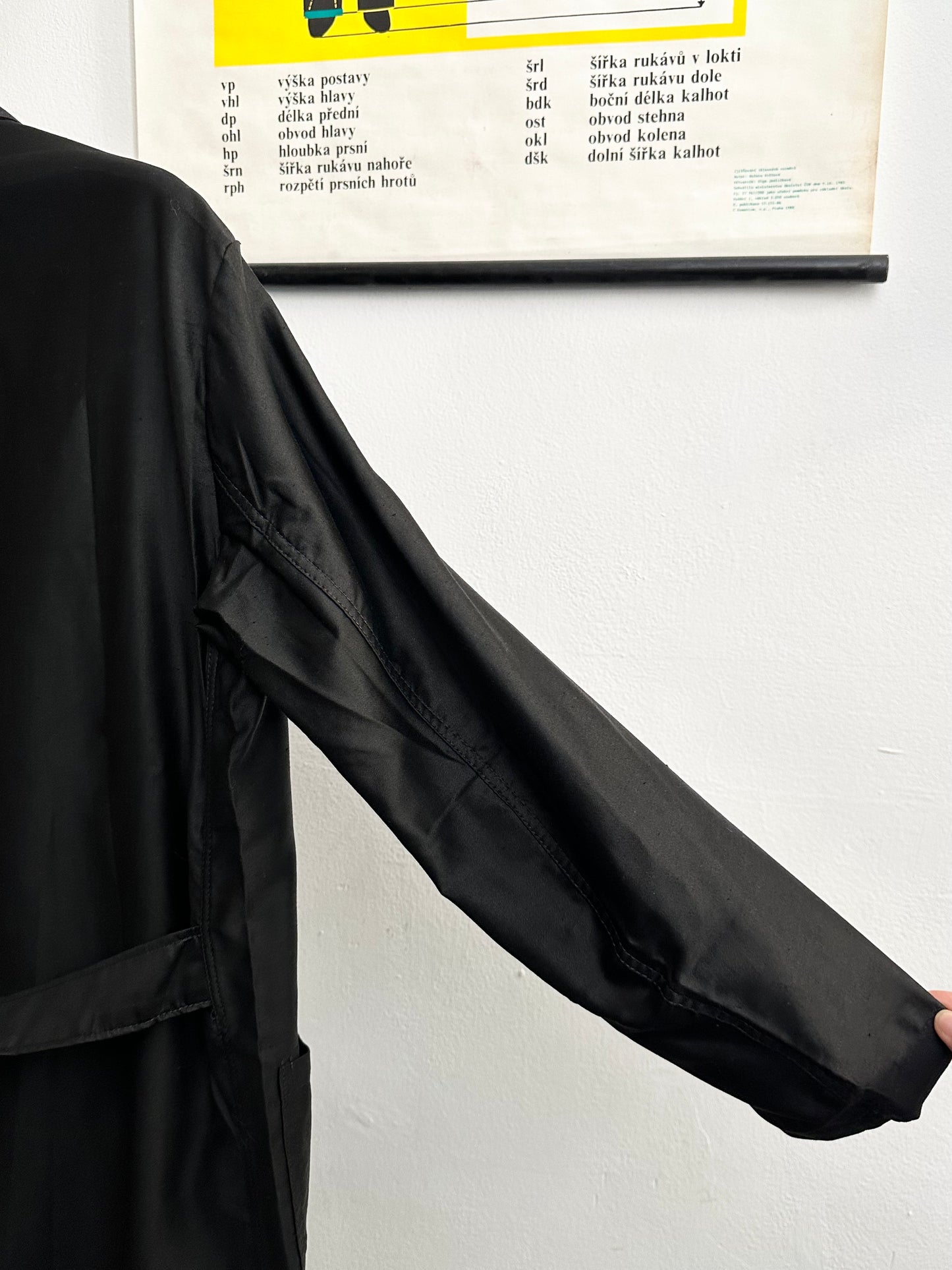 60s deadstock cotton satin work jacket