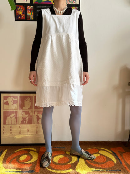 Edwardian cotton piqué matelassé chemise