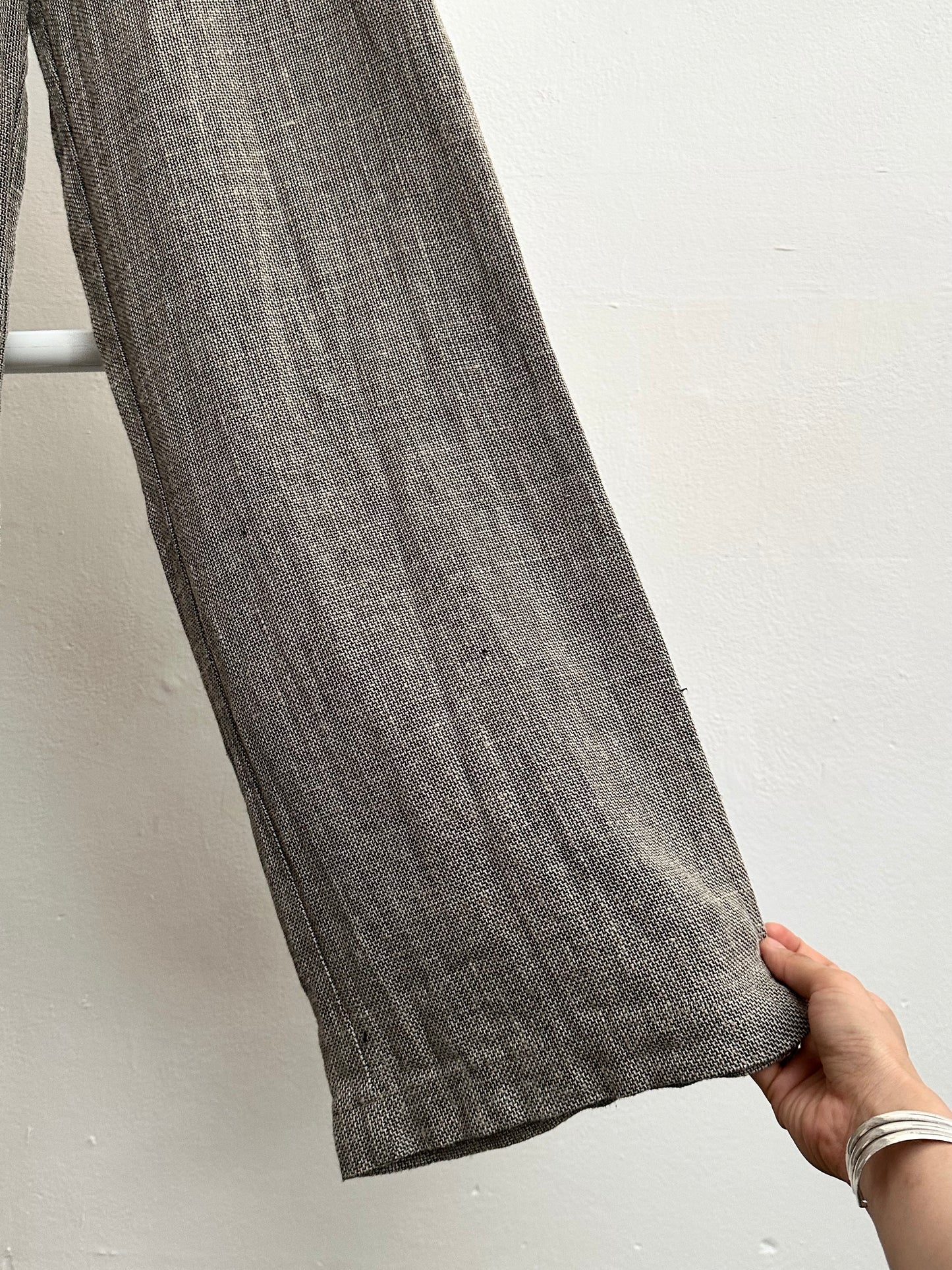 Linen viscose wide pants W29