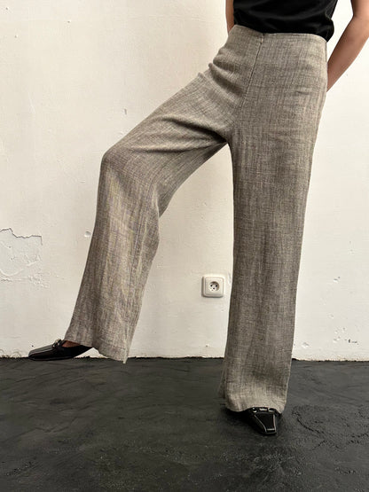 Linen viscose wide pants W29