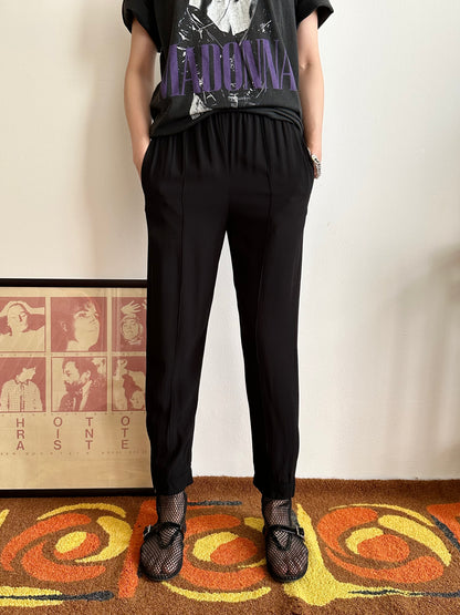 MARNI black rayon easy pants
