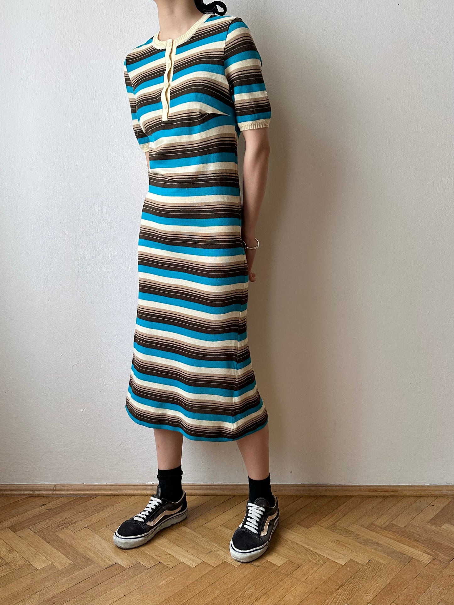 80s acryl knit dress