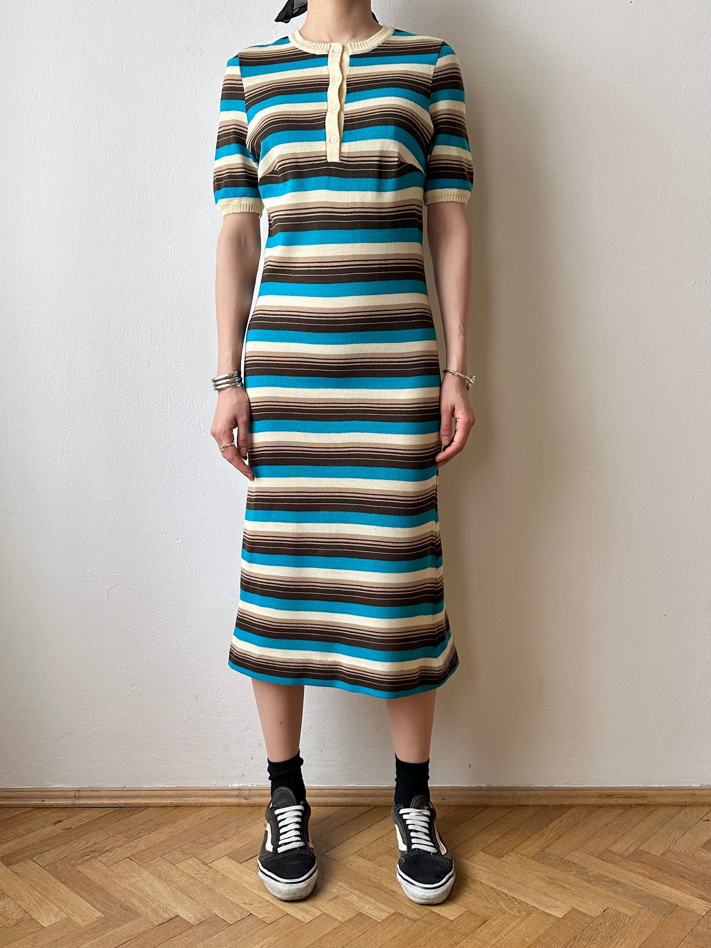 80s acryl knit dress