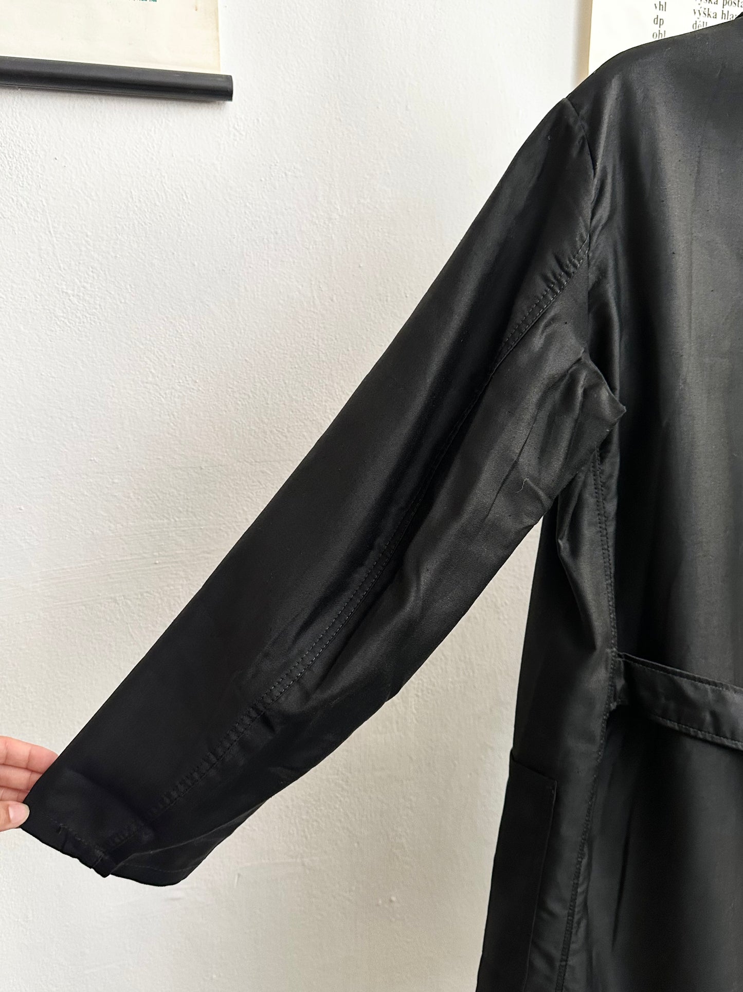 60s deadstock cotton satin work jacket