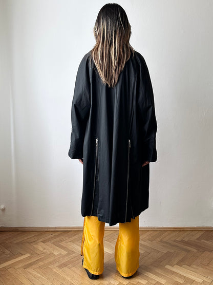 German black zip coat