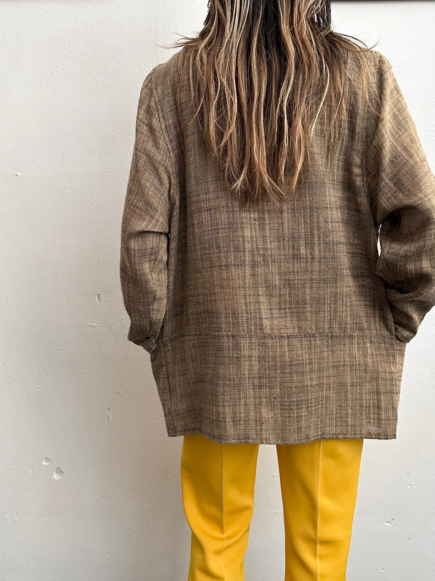 90s linen blend jacket