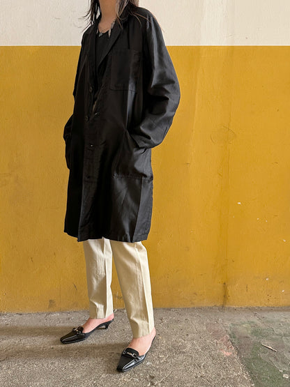 60s deadstock cotton satin work jacket
