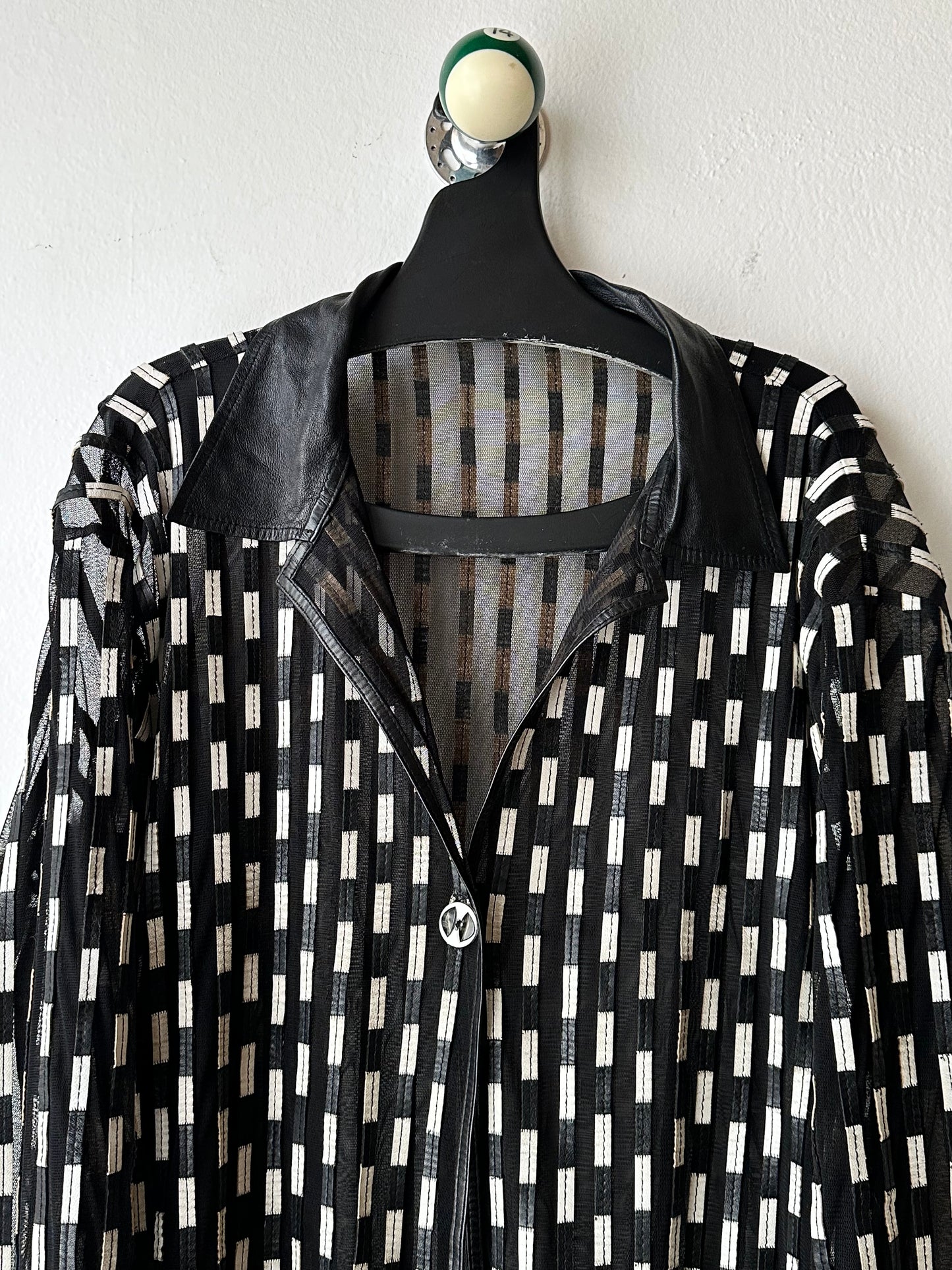 Othello leather mesh jacket