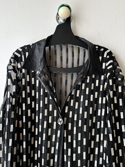 Othello leather mesh jacket