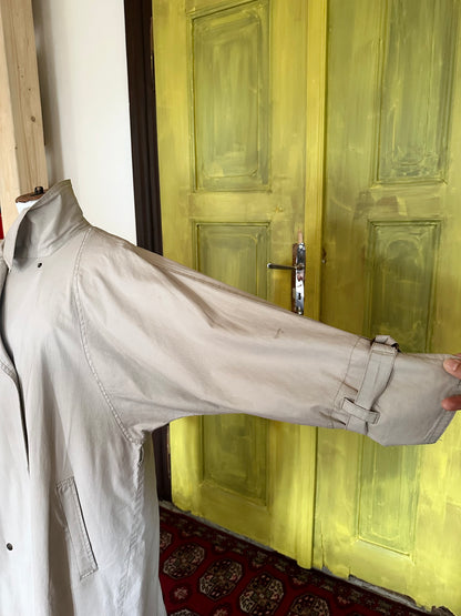 80s France double snap buttons cotton coat