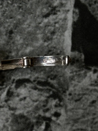 1972s Grossé wood set silver bracelet
